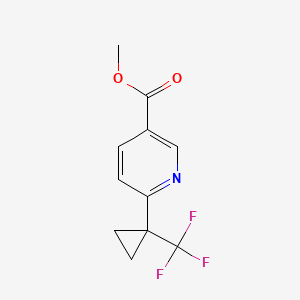 molecular formula C11H10F3NO2 B6604696 methyl 6-[1-(trifluoromethyl)cyclopropyl]pyridine-3-carboxylate CAS No. 2763758-80-9