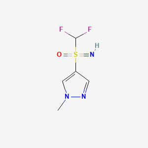 molecular formula C5H7F2N3OS B6604700 (difluoromethyl)(imino)(1-methyl-1H-pyrazol-4-yl)-lambda6-sulfanone CAS No. 2825007-32-5