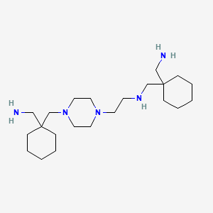 molecular formula C22H45N5 B6604718 1-[1-({[2-(4-{[1-(aminomethyl)cyclohexyl]methyl}piperazin-1-yl)ethyl]amino}methyl)cyclohexyl]methanamine CAS No. 2561477-22-1