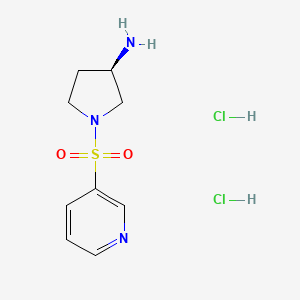 molecular formula C9H15Cl2N3O2S B6604729 (3R)-1-(pyridine-3-sulfonyl)pyrrolidin-3-amine dihydrochloride CAS No. 1824925-72-5