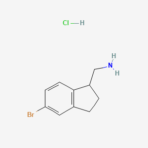 (5-bromo-2,3-dihydro-1H-inden-1-yl)methanamine hydrochloride