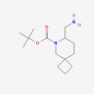 molecular formula C14H26N2O2 B6604753 tert-butyl 7-(aminomethyl)-6-azaspiro[3.5]nonane-6-carboxylate CAS No. 2137618-20-1