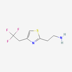 molecular formula C7H9F3N2S B6604758 2-[4-(2,2,2-trifluoroethyl)-1,3-thiazol-2-yl]ethan-1-amine CAS No. 2138335-43-8