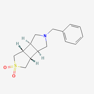 molecular formula C15H19NO2S B6604774 (1R,2S,6R,7S)-9-benzyl-4lambda6-thia-9-azatricyclo[5.3.0.0,2,6]decane-4,4-dione CAS No. 2137068-79-0
