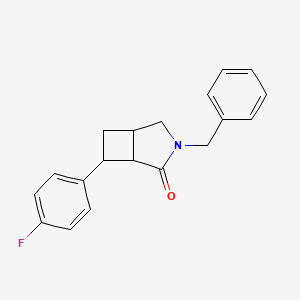 molecular formula C19H18FNO B6604779 3-benzyl-7-(4-fluorophenyl)-3-azabicyclo[3.2.0]heptan-2-one CAS No. 2138173-50-7