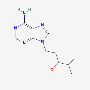 1-(6-imino-6,9-dihydro-3H-purin-9-yl)-4-methylpentan-3-one