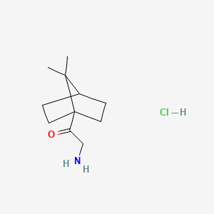 molecular formula C11H20ClNO B6604787 2-amino-1-{7,7-dimethylbicyclo[2.2.1]heptan-1-yl}ethan-1-one hydrochloride CAS No. 2137599-66-5