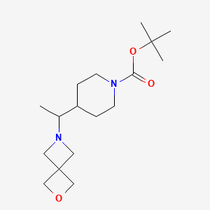 tert-butyl 4-(1-{2-oxa-6-azaspiro[3.3]heptan-6-yl}ethyl)piperidine-1-carboxylate