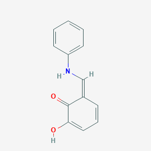 molecular formula C13H11NO2 B066048 1,2-Benzenediol, 3-[(phenylimino)methyl]- CAS No. 168915-11-5
