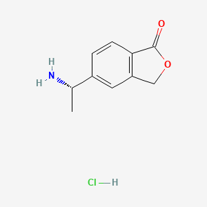 molecular formula C10H12ClNO2 B6604800 5-[(1S)-1-aminoethyl]-1,3-dihydro-2-benzofuran-1-one hydrochloride CAS No. 2137101-76-7