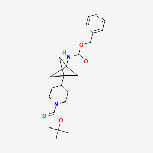 molecular formula C23H32N2O4 B6604808 tert-butyl 4-(3-{[(benzyloxy)carbonyl]amino}bicyclo[1.1.1]pentan-1-yl)piperidine-1-carboxylate CAS No. 2763756-76-7