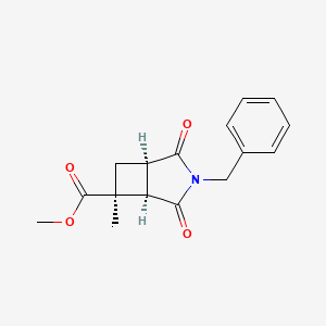 molecular formula C16H17NO4 B6604810 rac-methyl (1R,5R,6S)-3-benzyl-6-methyl-2,4-dioxo-3-azabicyclo[3.2.0]heptane-6-carboxylate CAS No. 2137738-43-1