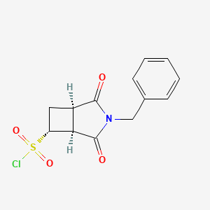 molecular formula C13H12ClNO4S B6604828 rac-(1R,5S,6R)-3-benzyl-2,4-dioxo-3-azabicyclo[3.2.0]heptane-6-sulfonyl chloride CAS No. 2090909-23-0