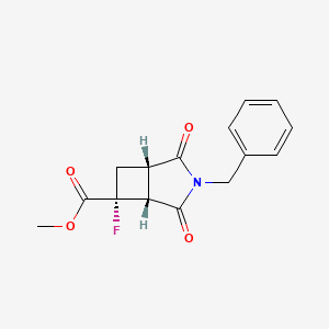 molecular formula C15H14FNO4 B6604836 rac-methyl (1R,5S,6S)-3-benzyl-6-fluoro-2,4-dioxo-3-azabicyclo[3.2.0]heptane-6-carboxylate CAS No. 2137721-12-9