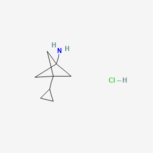 molecular formula C8H14ClN B6604847 3-cyclopropylbicyclo[1.1.1]pentan-1-amine hydrochloride CAS No. 2763756-42-7