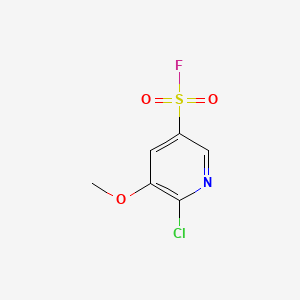 molecular formula C6H5ClFNO3S B6604848 6-chloro-5-methoxypyridine-3-sulfonyl fluoride CAS No. 2138311-59-6