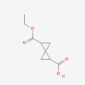 molecular formula C9H12O4 B6604853 4-(ethoxycarbonyl)spiro[2.2]pentane-1-carboxylic acid CAS No. 2106705-02-4