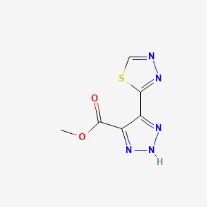 molecular formula C6H5N5O2S B6604856 methyl 5-(1,3,4-thiadiazol-2-yl)-1H-1,2,3-triazole-4-carboxylate CAS No. 2138260-92-9