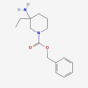 molecular formula C15H22N2O2 B6604862 benzyl 3-amino-3-ethylpiperidine-1-carboxylate CAS No. 2137757-96-9