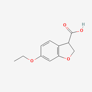 molecular formula C11H12O4 B6604872 6-ethoxy-2,3-dihydro-1-benzofuran-3-carboxylic acid CAS No. 2137537-83-6