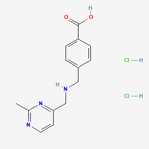 molecular formula C14H17Cl2N3O2 B6604878 4-({[(2-methylpyrimidin-4-yl)methyl]amino}methyl)benzoic acid dihydrochloride CAS No. 2138006-54-7