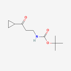 molecular formula C11H19NO3 B6604882 tert-butyl N-(3-cyclopropyl-3-oxopropyl)carbamate CAS No. 2008246-99-7