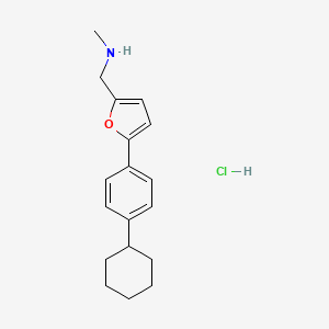 {[5-(4-cyclohexylphenyl)furan-2-yl]methyl}(methyl)amine hydrochloride