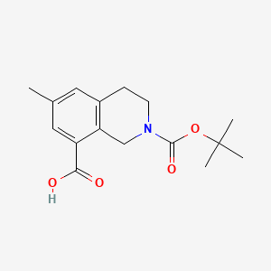 molecular formula C16H21NO4 B6604885 2-[(tert-butoxy)carbonyl]-6-methyl-1,2,3,4-tetrahydroisoquinoline-8-carboxylic acid CAS No. 2138370-72-4
