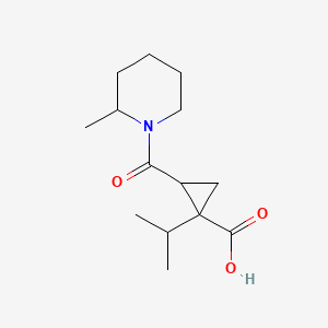 molecular formula C14H23NO3 B6604897 2-(2-methylpiperidine-1-carbonyl)-1-(propan-2-yl)cyclopropane-1-carboxylic acid CAS No. 2137578-91-5