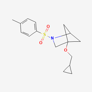 molecular formula C16H21NO3S B6604926 4-(cyclopropylmethoxy)-2-(4-methylbenzenesulfonyl)-2-azabicyclo[2.1.1]hexane CAS No. 2763780-23-8