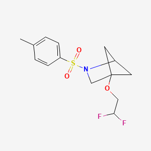 molecular formula C14H17F2NO3S B6604929 4-(2,2-difluoroethoxy)-2-(4-methylbenzenesulfonyl)-2-azabicyclo[2.1.1]hexane CAS No. 2763754-63-6