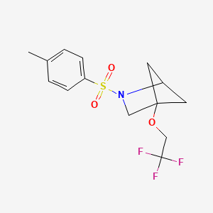 molecular formula C14H16F3NO3S B6604946 2-(4-methylbenzenesulfonyl)-4-(2,2,2-trifluoroethoxy)-2-azabicyclo[2.1.1]hexane CAS No. 2763779-75-3