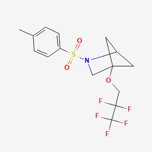 molecular formula C15H16F5NO3S B6604947 2-(4-methylbenzenesulfonyl)-4-(2,2,3,3,3-pentafluoropropoxy)-2-azabicyclo[2.1.1]hexane CAS No. 2763751-11-5