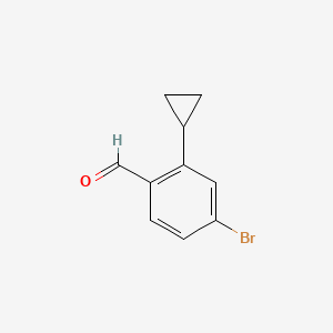 molecular formula C10H9BrO B6604961 4-bromo-2-cyclopropylbenzaldehyde CAS No. 2137554-75-5