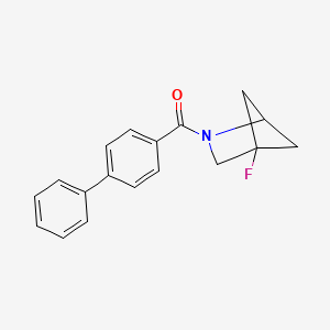 molecular formula C18H16FNO B6604968 2-{[1,1'-biphenyl]-4-carbonyl}-4-fluoro-2-azabicyclo[2.1.1]hexane CAS No. 2763750-47-4