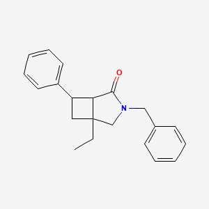 molecular formula C21H23NO B6604993 3-benzyl-5-ethyl-7-phenyl-3-azabicyclo[3.2.0]heptan-2-one CAS No. 2137769-73-2