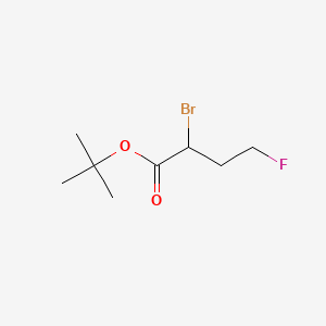 molecular formula C8H14BrFO2 B6605001 tert-butyl 2-bromo-4-fluorobutanoate CAS No. 2770557-19-0