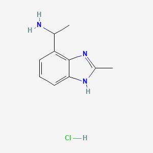 molecular formula C10H14ClN3 B6605010 1-(2-methyl-1H-1,3-benzodiazol-4-yl)ethan-1-amine hydrochloride CAS No. 2138530-35-3