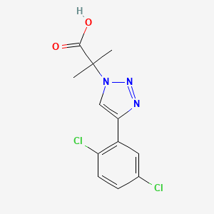 2-[4-(2,5-dichlorophenyl)-1H-1,2,3-triazol-1-yl]-2-methylpropanoic acid