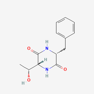(3R,6R)-3-benzyl-6-[(1R)-1-hydroxyethyl]piperazine-2,5-dione