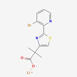 lithium(1+) ion 2-[2-(3-bromopyridin-2-yl)-1,3-thiazol-4-yl]-2-methylpropanoate