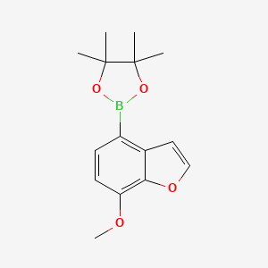 molecular formula C15H19BO4 B6605093 2-(7-methoxy-1-benzofuran-4-yl)-4,4,5,5-tetramethyl-1,3,2-dioxaborolane CAS No. 2484158-92-9