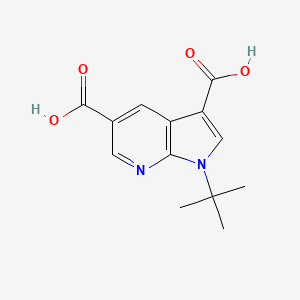 molecular formula C13H14N2O4 B6605119 1-tert-butyl-1H-pyrrolo[2,3-b]pyridine-3,5-dicarboxylic acid CAS No. 2193059-30-0