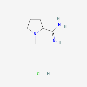 molecular formula C6H14ClN3 B6605123 1-methylpyrrolidine-2-carboximidamide hydrochloride CAS No. 2173996-39-7