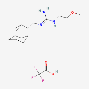 molecular formula C17H28F3N3O3 B6605143 N''-[(adamantan-2-yl)methyl]-N-(2-methoxyethyl)guanidine, trifluoroacetic acid CAS No. 2241145-50-4
