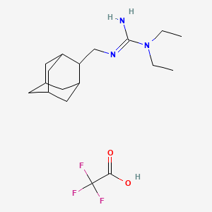 molecular formula C18H30F3N3O2 B6605149 N''-[(adamantan-2-yl)methyl]-N,N-diethylguanidine, trifluoroacetic acid CAS No. 2241145-51-5