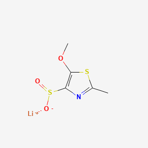 molecular formula C5H6LiNO3S2 B6605170 lithium(1+) ion 5-methoxy-2-methyl-1,3-thiazole-4-sulfinate CAS No. 2219368-57-5