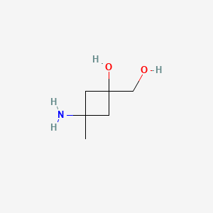 molecular formula C6H13NO2 B6605194 3-amino-1-(hydroxymethyl)-3-methylcyclobutan-1-ol, Mixture of diastereomers CAS No. 2751704-49-9