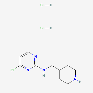 molecular formula C10H17Cl3N4 B6605207 4-chloro-N-[(piperidin-4-yl)methyl]pyrimidin-2-amine dihydrochloride CAS No. 2225146-79-0