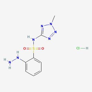 molecular formula C8H12ClN7O2S B6605212 2-hydrazinyl-N-(2-methyl-2H-1,2,3,4-tetrazol-5-yl)benzene-1-sulfonamide hydrochloride CAS No. 2137778-39-1